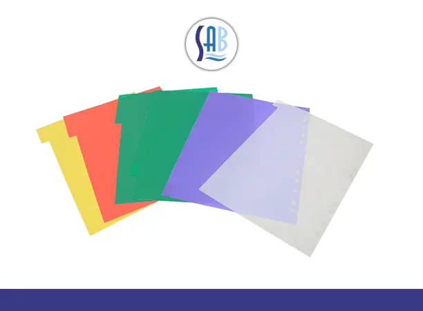 فواصل ملفات بلاستيك